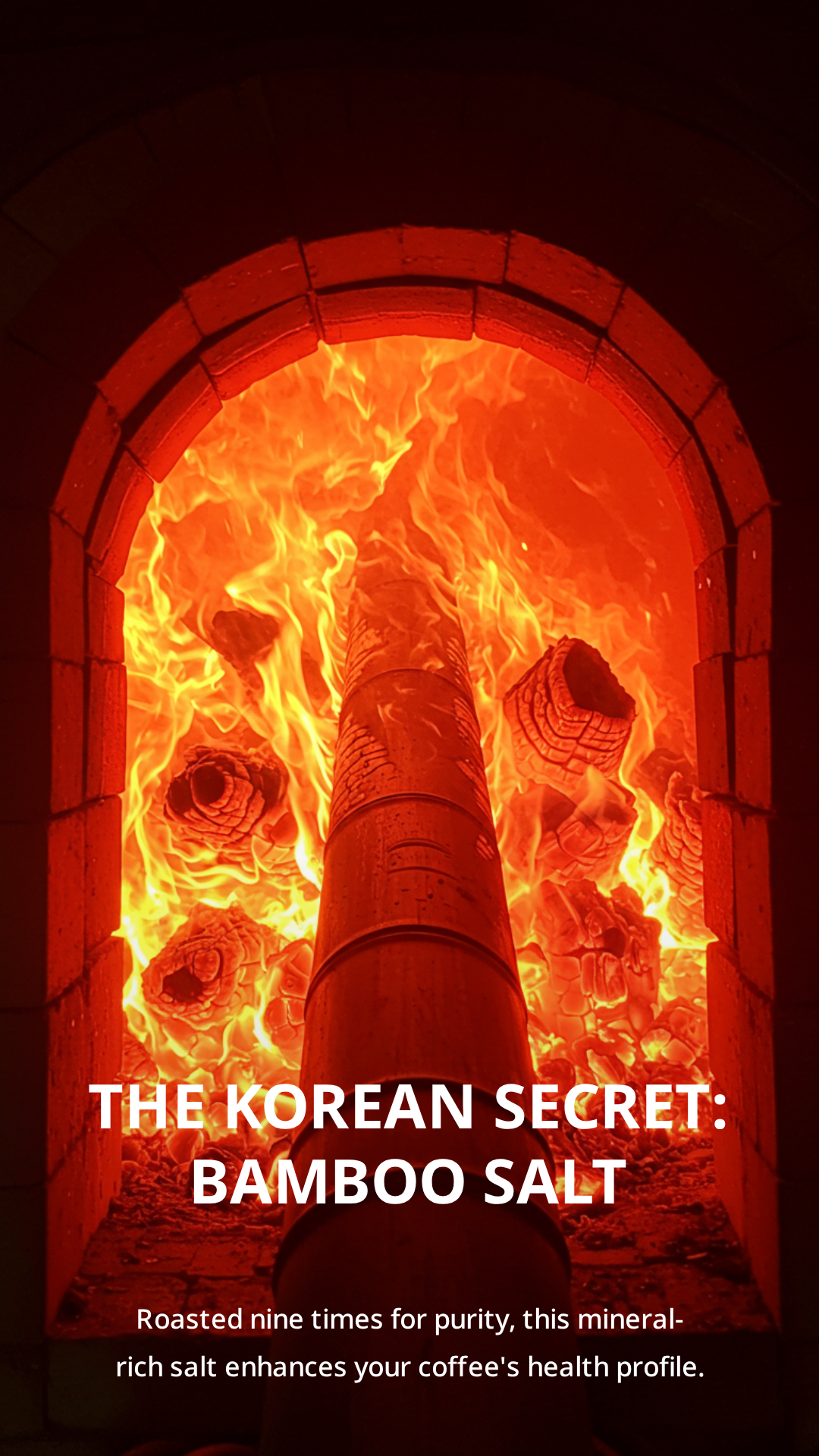 mineral coffee added with bamboo salt