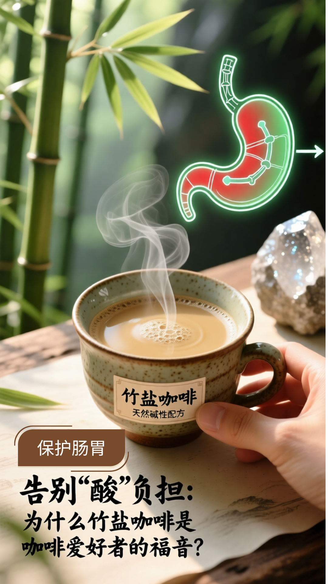 竹盐咖啡保护肠胃告别酸负担